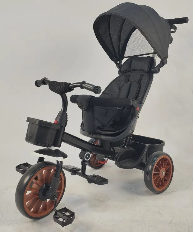 Дитячий педальний велосипед із сонцезахисним дахом